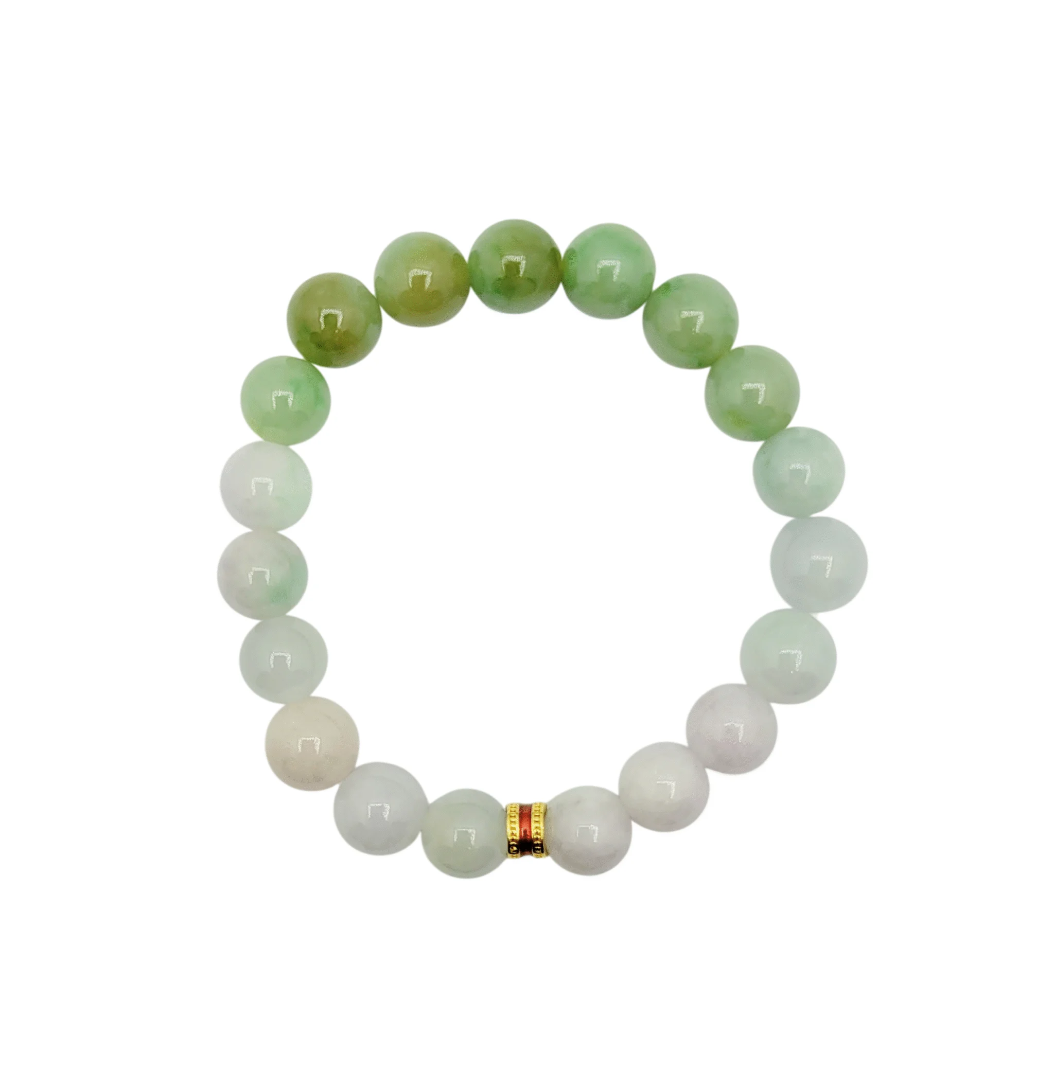 Multi Color Jadeite Jade Beads Bracelet