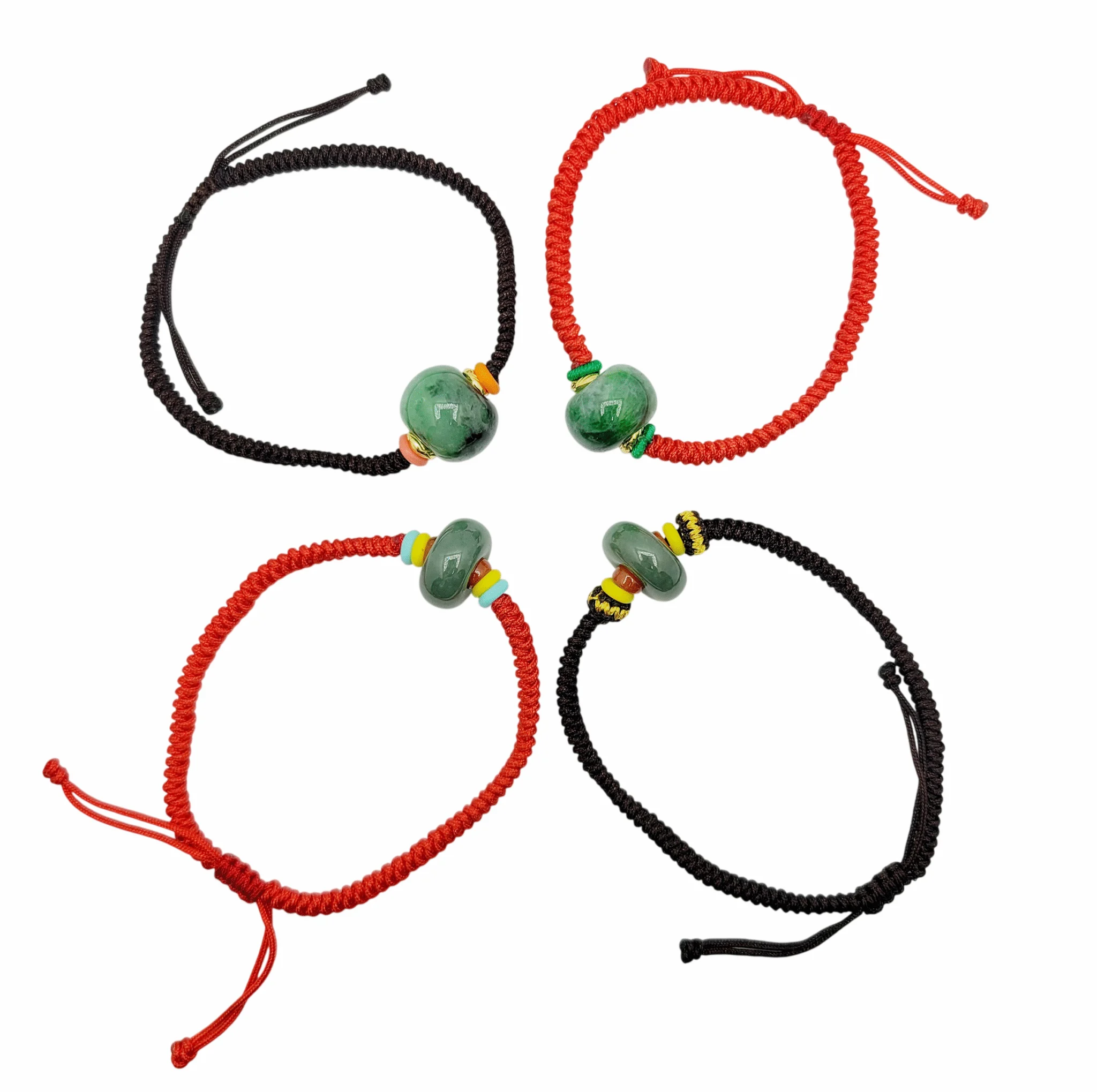 Dark Green Jadeite Jade Barrel Bracelet