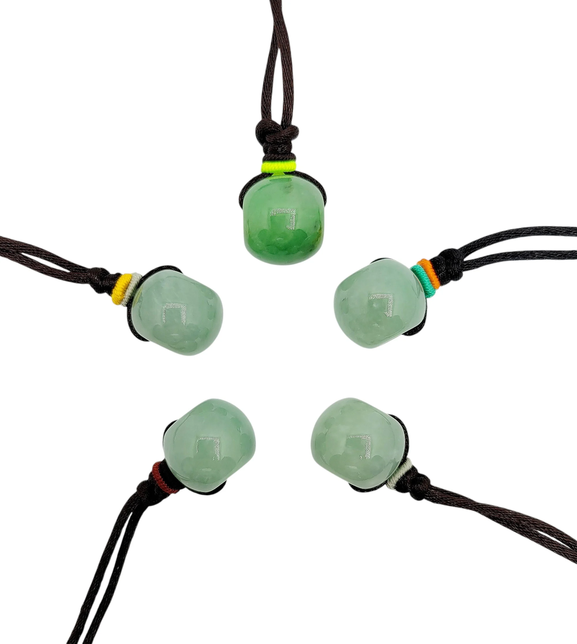 Light Green Jadeite Jade Barrel Pendant