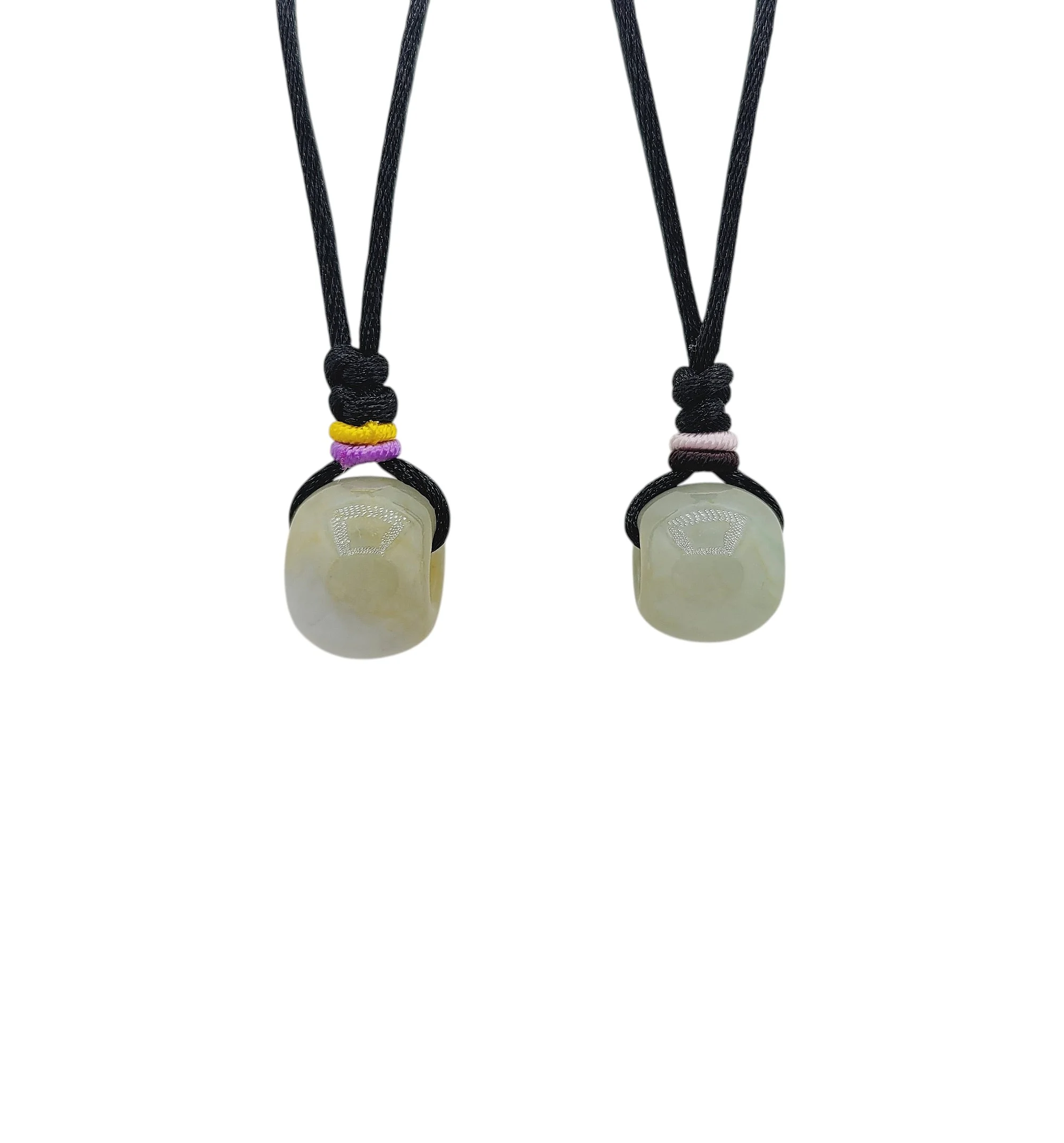 Light Yellow Jadeite Jade Barrel Pendant