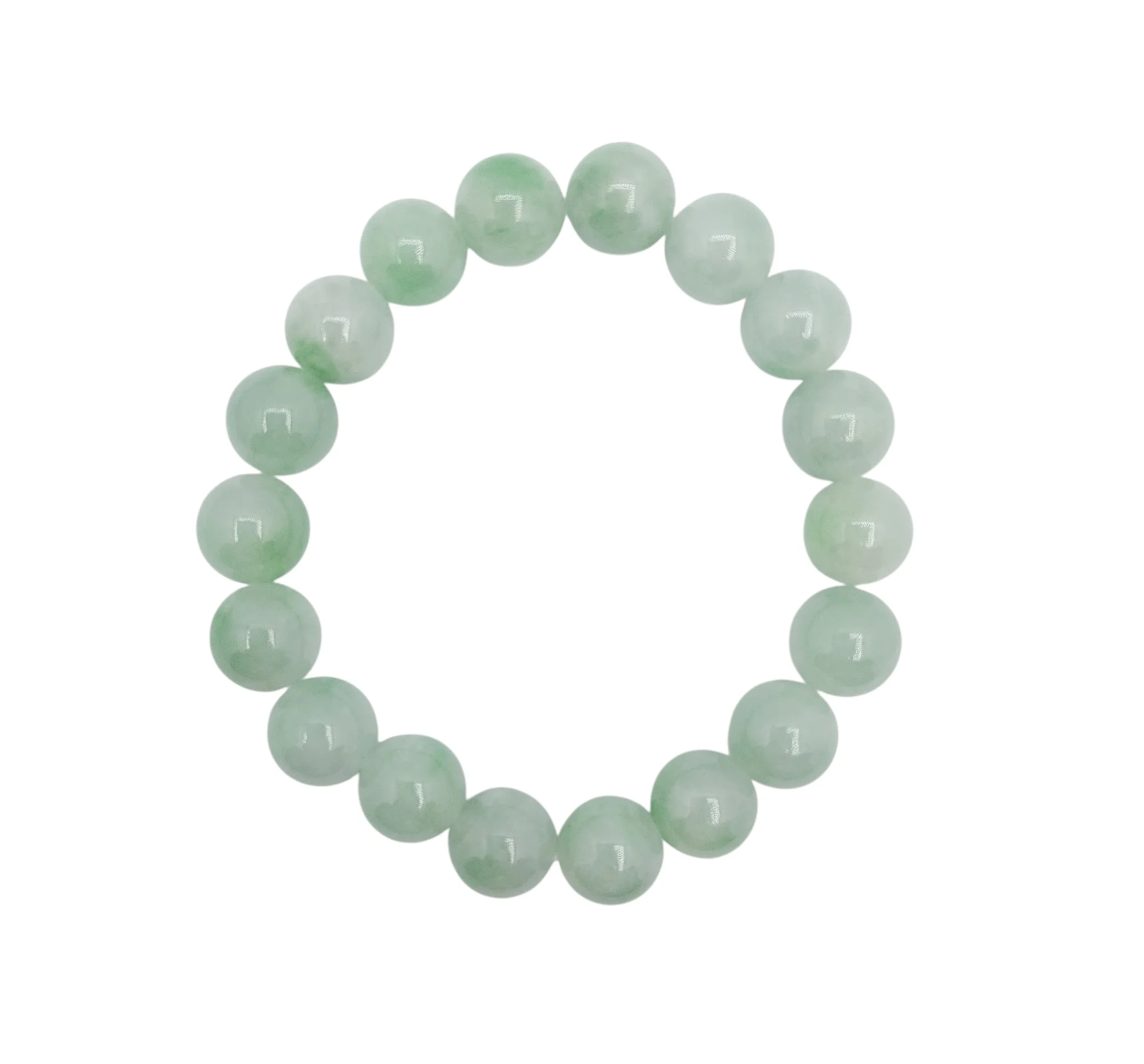 Green Jadeite Jade Bead Bracelet