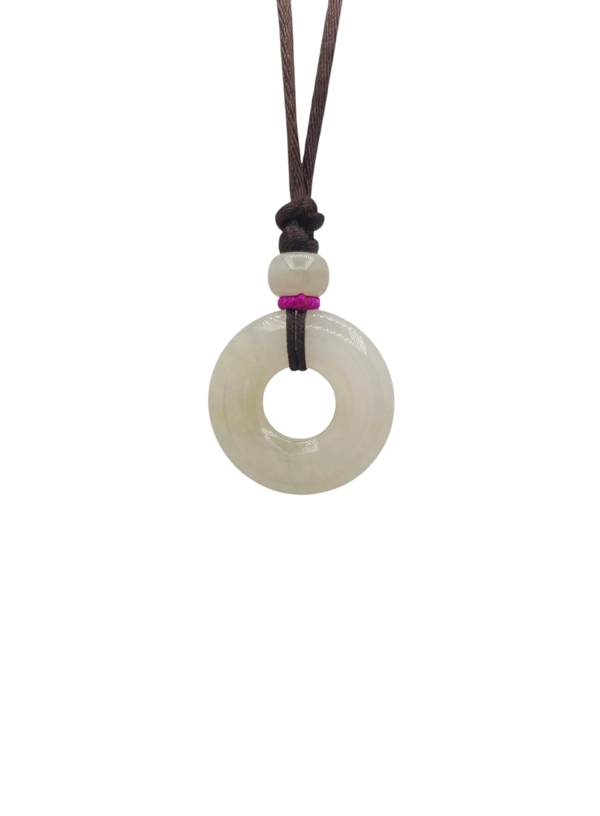 Icy Jadeite Jade Donut Pendant