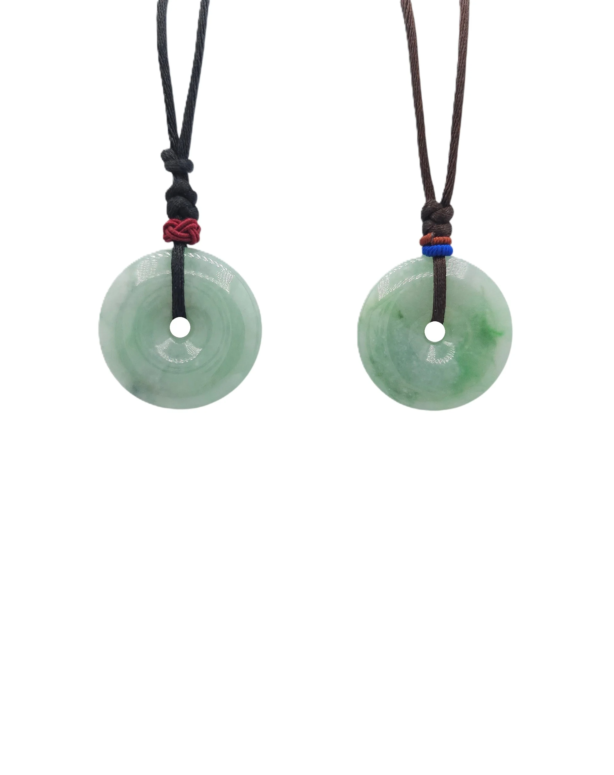 Light Green with Green Patches Jadeite Jade Eternity Pendant