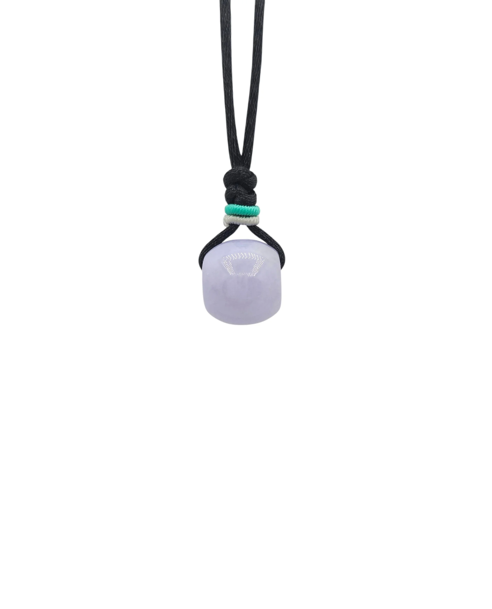 Light Lavender Jadeite Jade Barrel Pendant