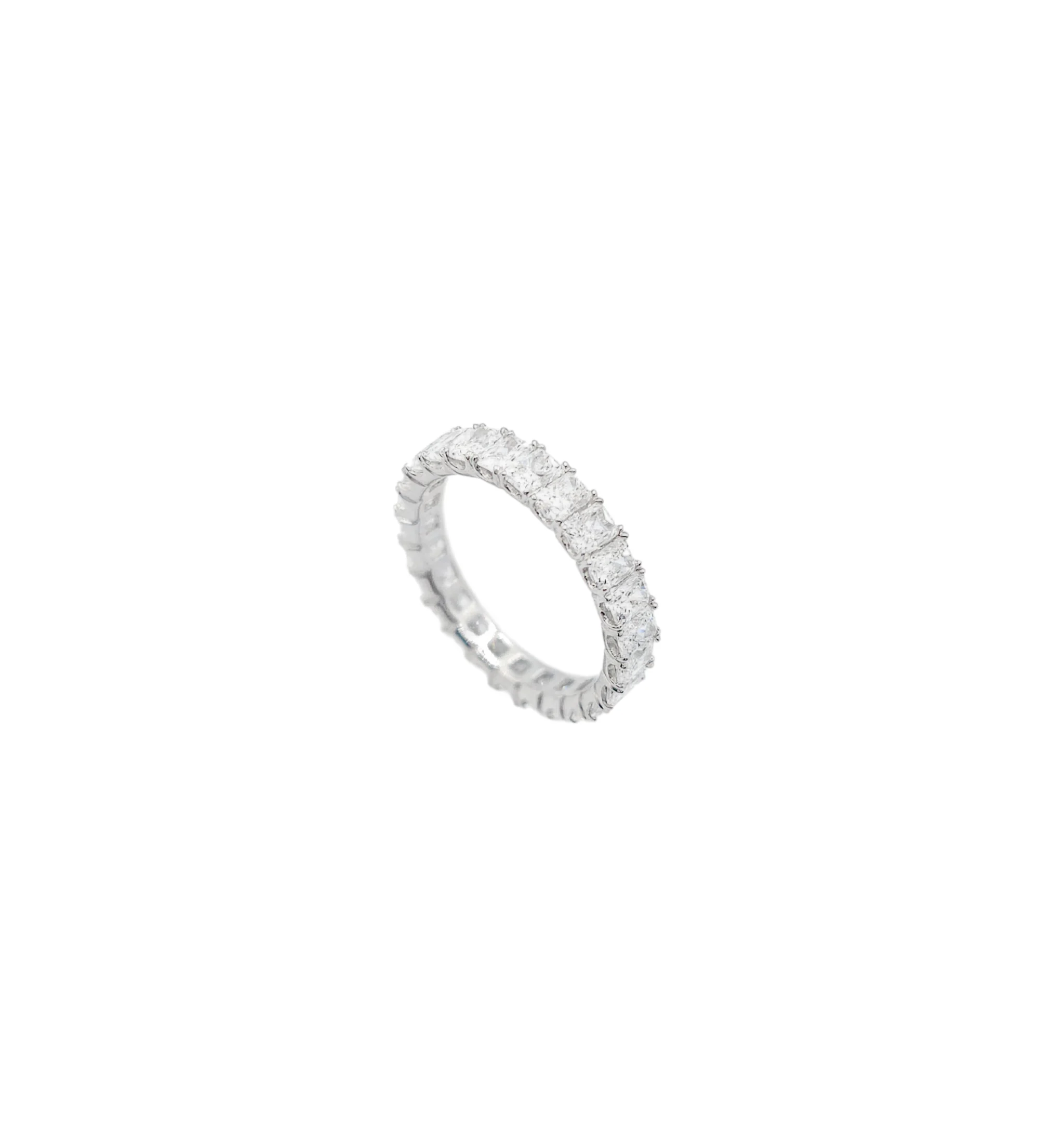 Platinum Radiant Cut Lab Grown Diamond Eternity Ring (10pt each)