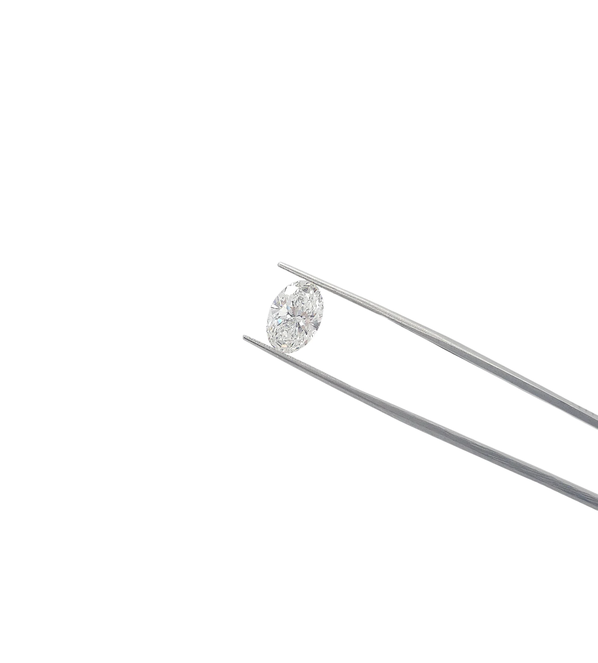 Oval Brilliant Cut Lab Grown Diamond 3.01ct E VVS2