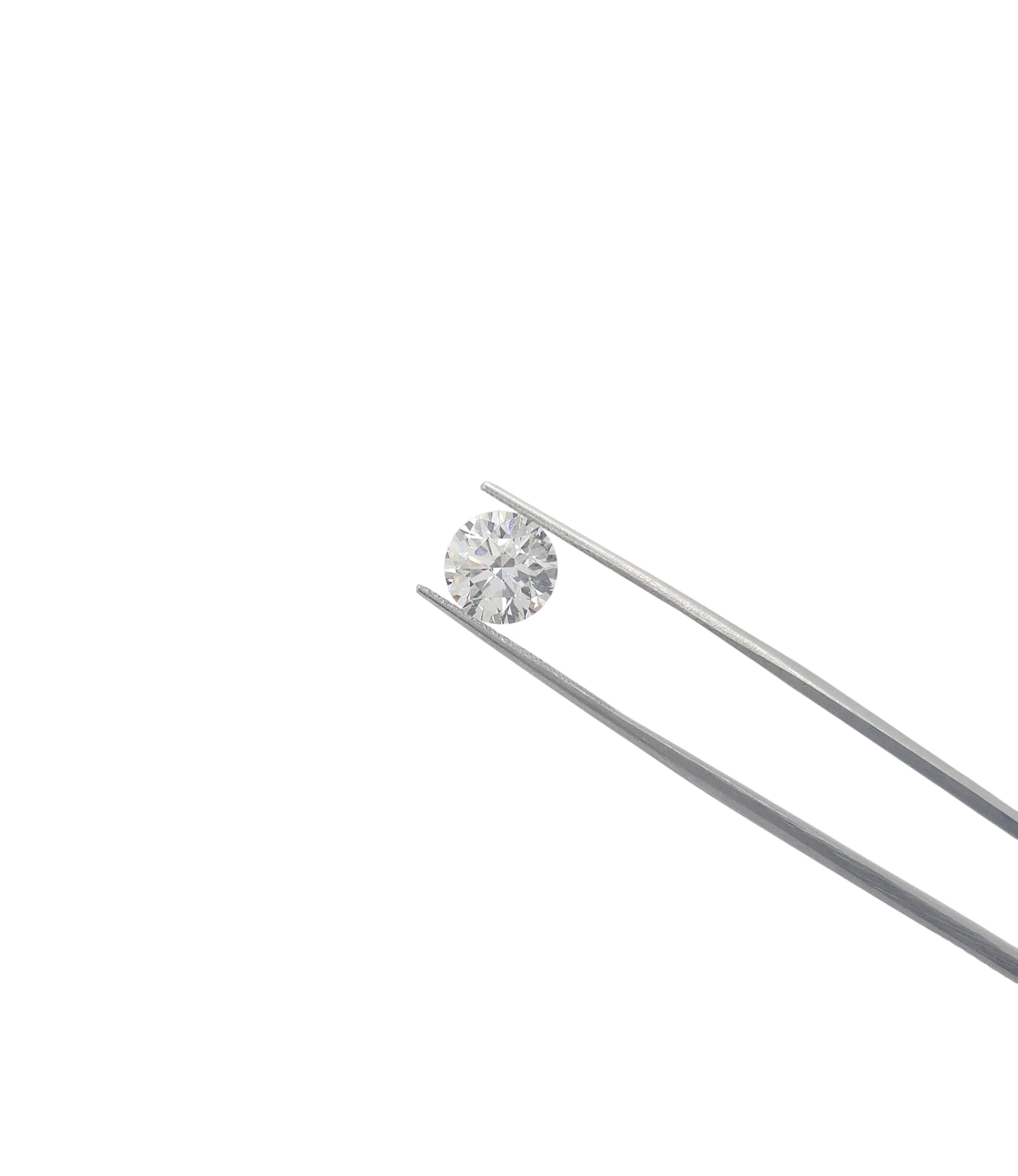 Round Brilliant Cut Lab Grown Diamond 2.11ct E VVS2 Ideal