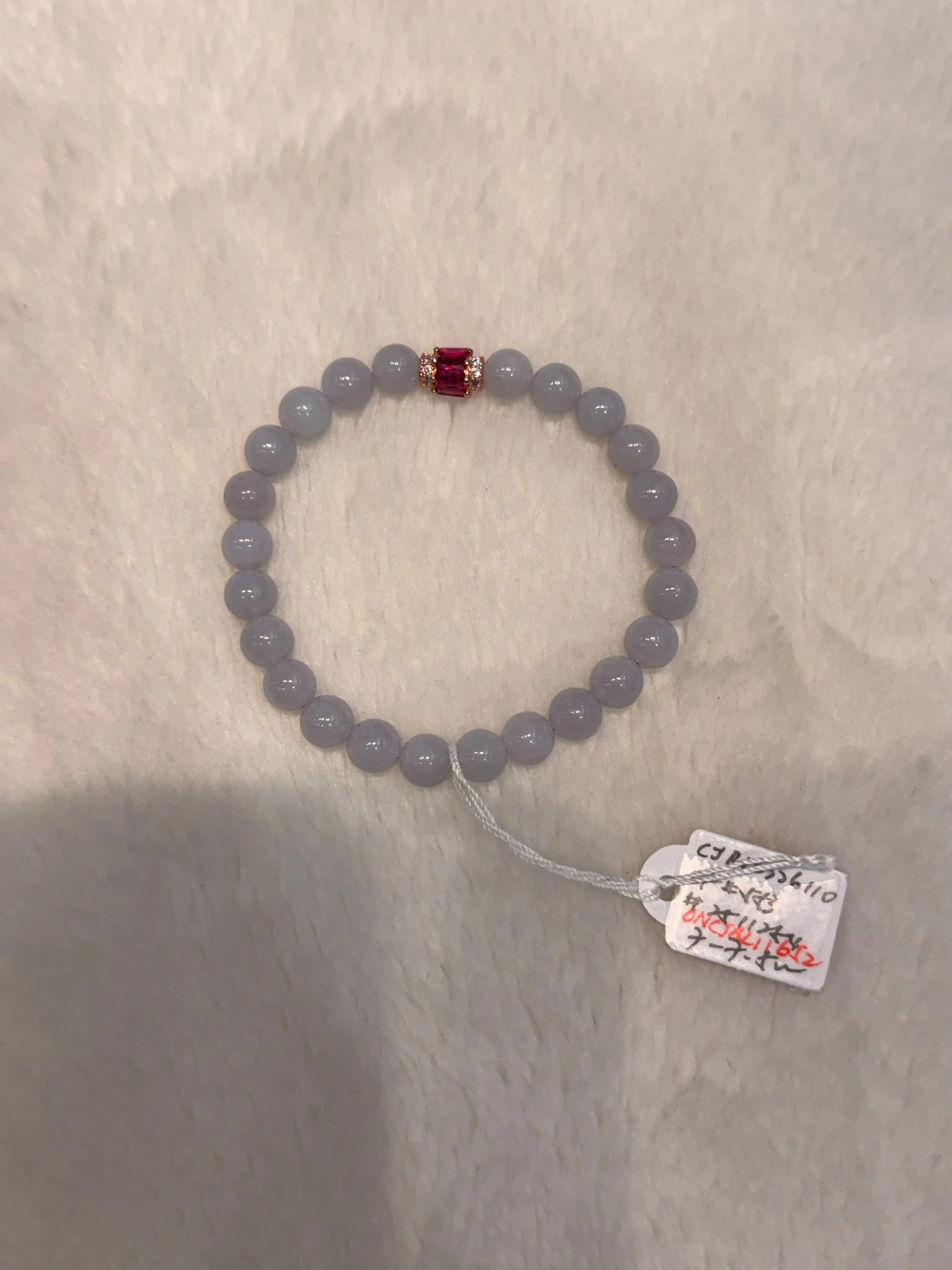 Two Jadeite jade beads bracelet
