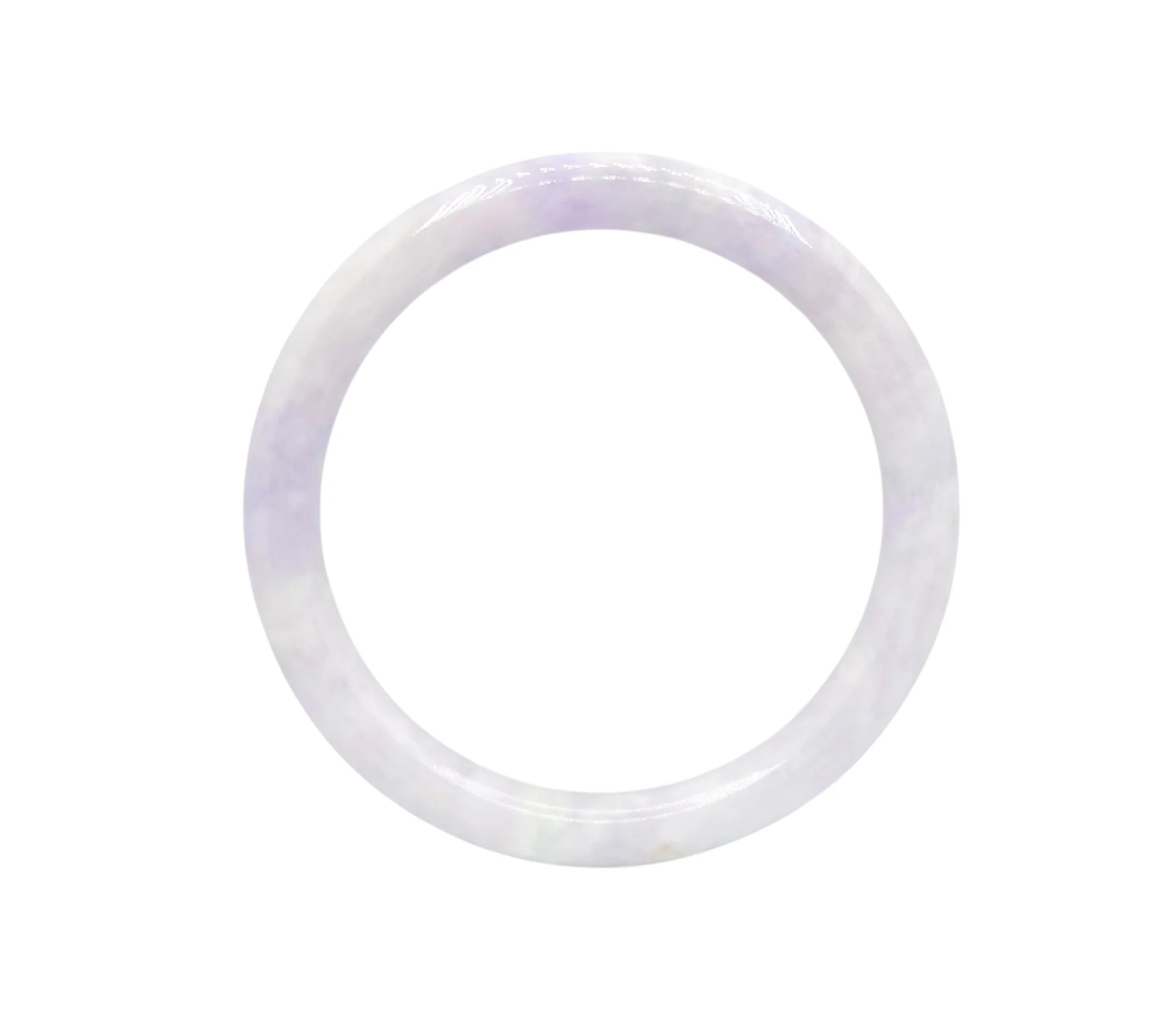 Purple with White and Green Patches Jadeite Jade Bangle