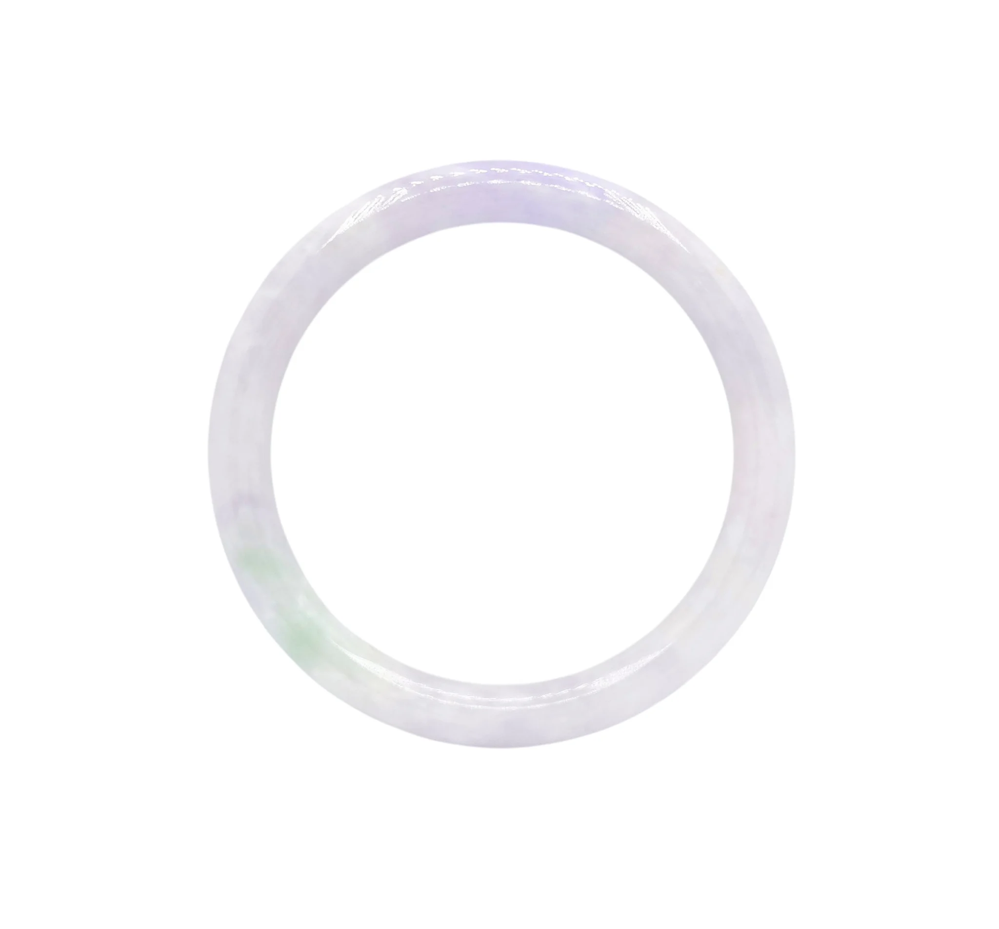 Purple with White and Green Patches Jadeite Jade Bangle