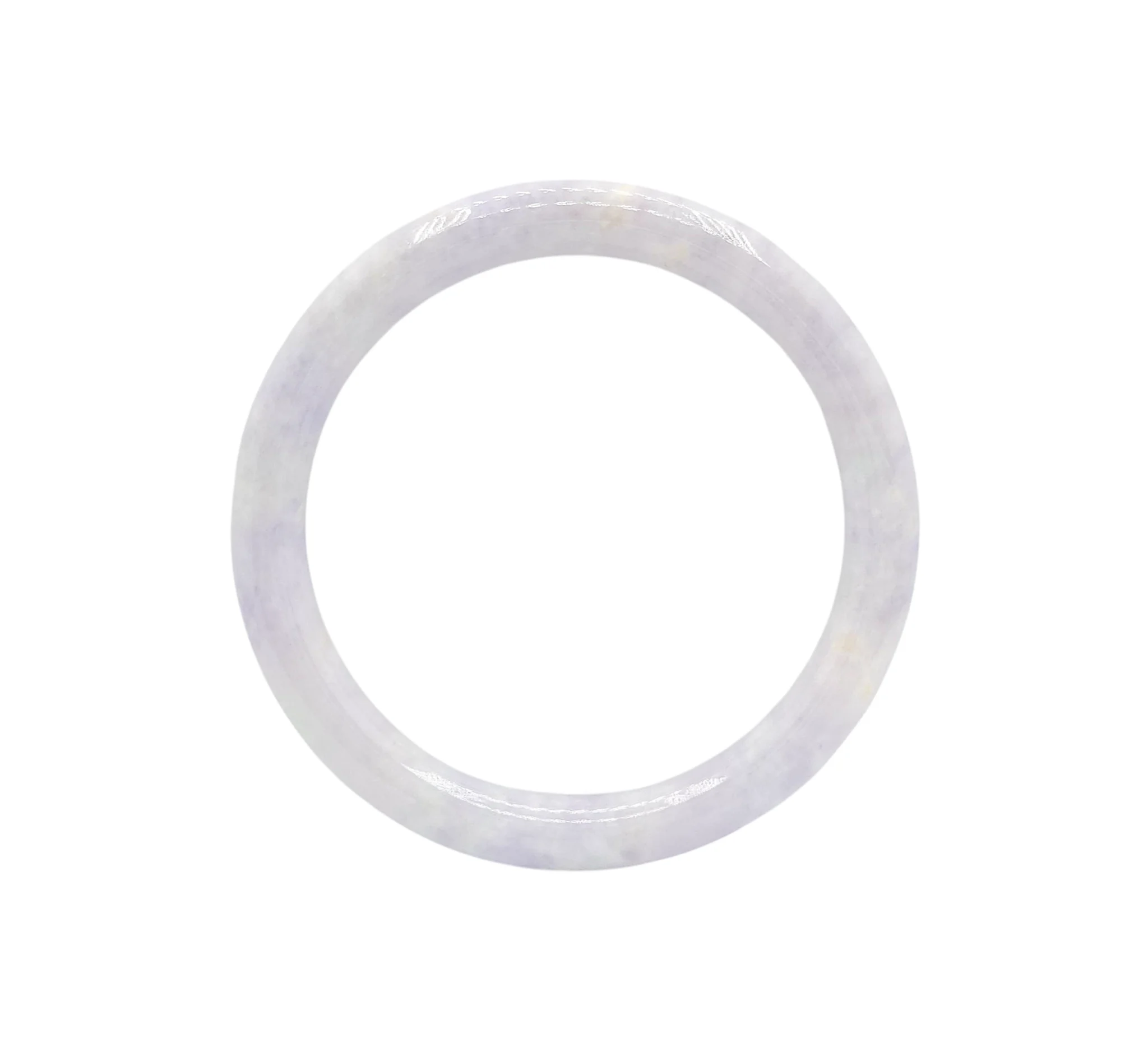 Light Lavender with White Patches Jadeite Jade Bangle