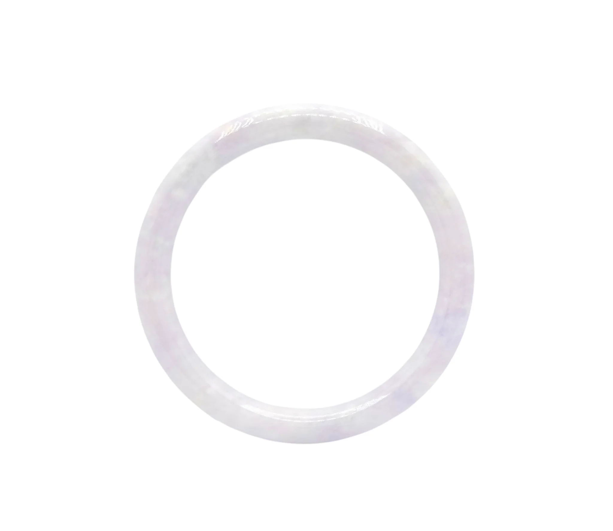 Light Lavender with Green and Yellow Patches Jadeite Jade Bangle