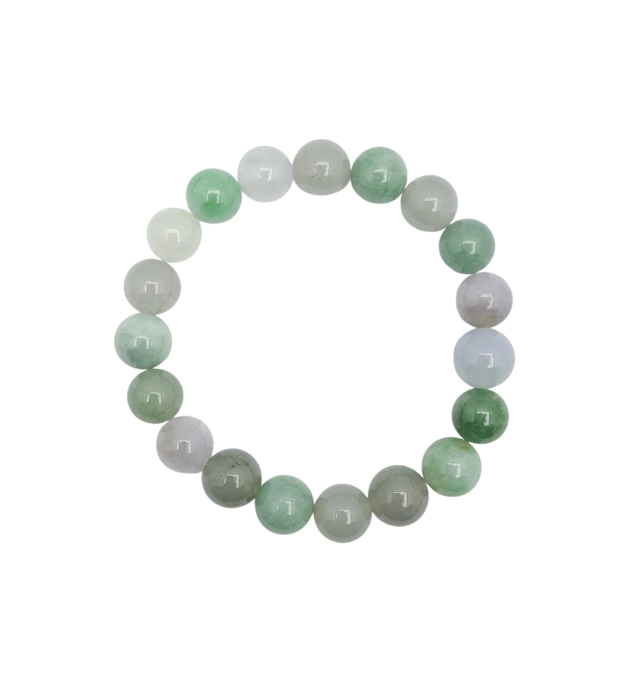 Multi Colour Jadeite Jade Bead Bracelet (Medium)