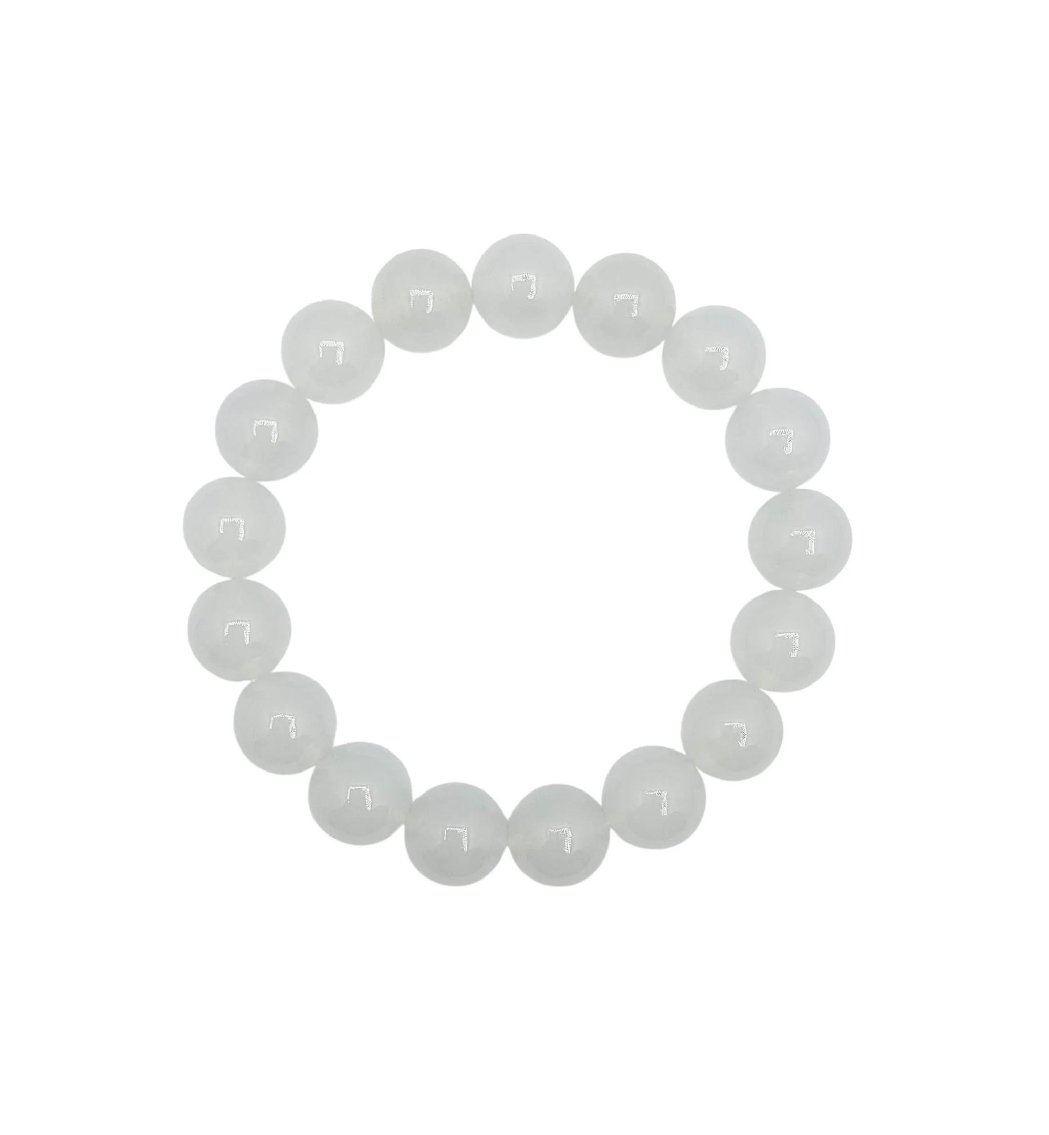 Icy Jadeite Jade Bead Bracelet