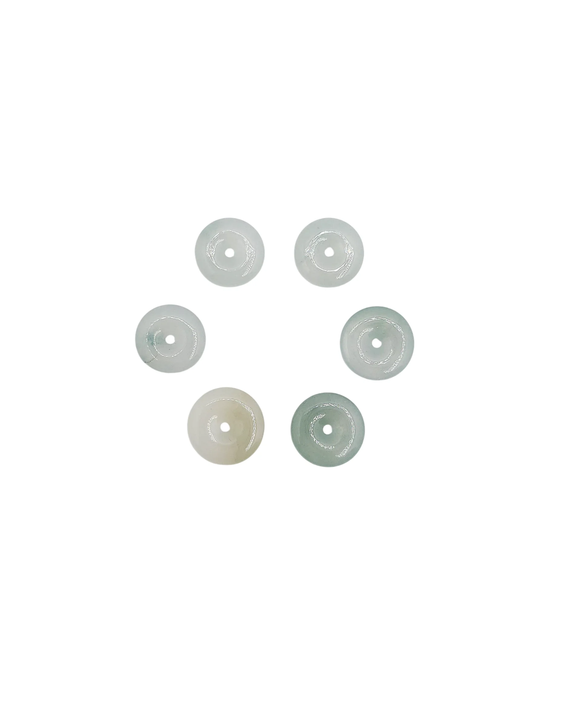 Pale Green Jadeite Jade Round Peace (Loose)