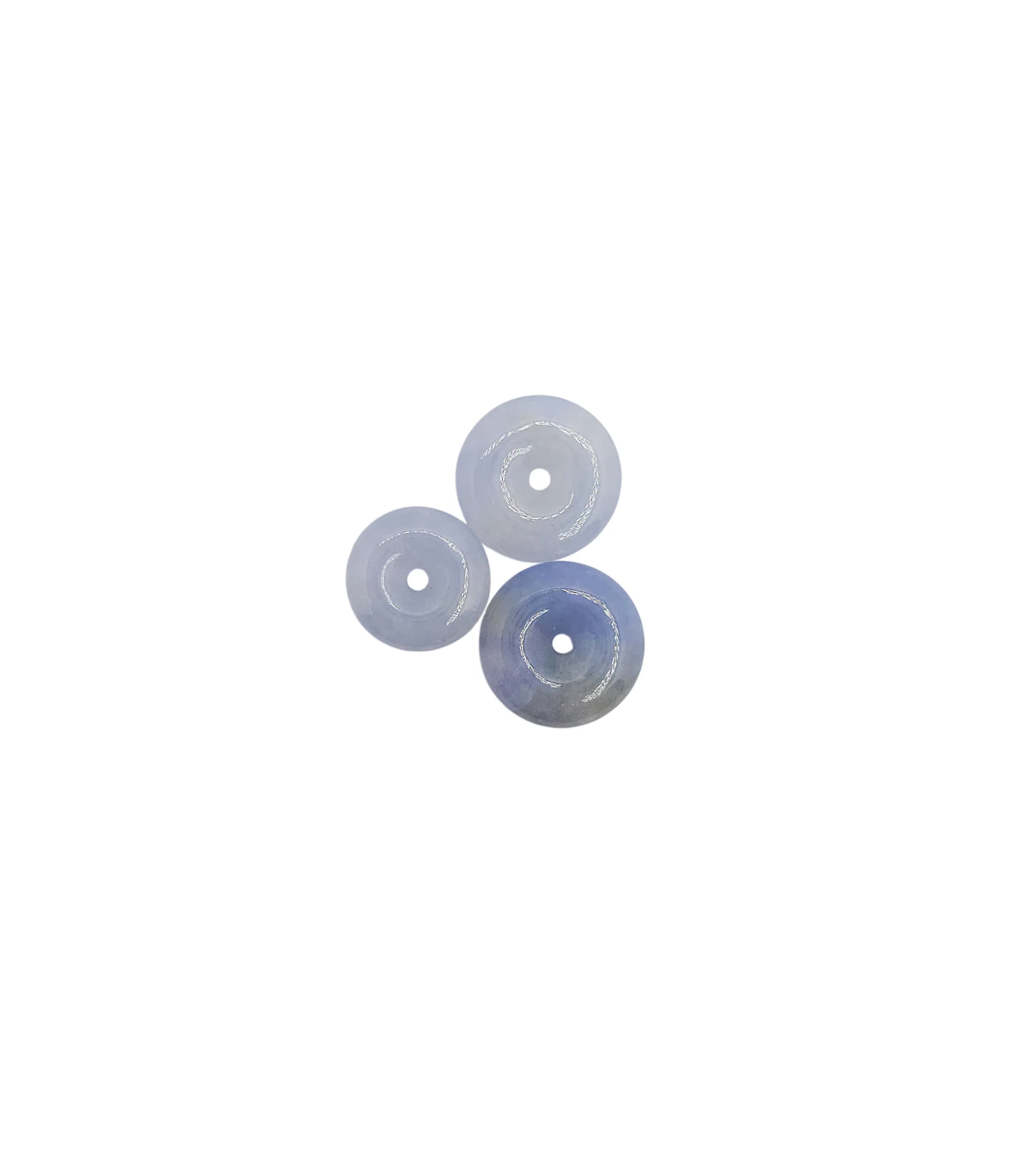 Light Lavender Jadeite Jade Round Peace (Loose)