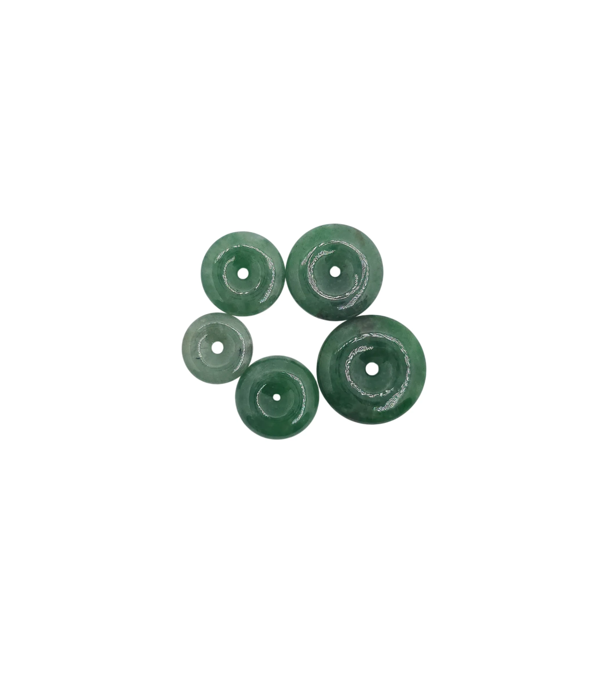 Green Jadeite Jade Round Peace (Loose)