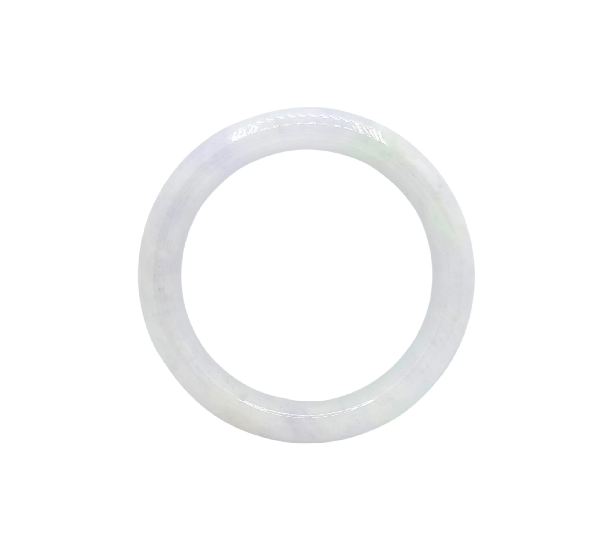 Light Lavender with Light Green Patches Jadeite Jade Bangle